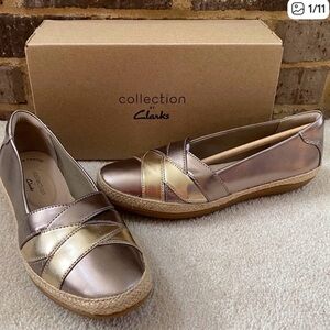 Clarks Danelly Shine Espadrille Loafer NWT